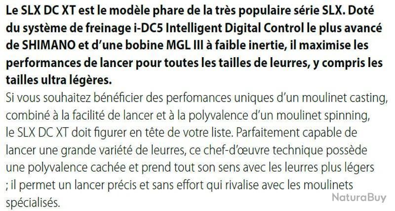 SLX XT DC 71 HG Moulinet Casting Manivelle A Gauche Shimano 5 SLX XT DC 71 HG Moulinet Casting Manivelle A Gauche Shimano â Image 3